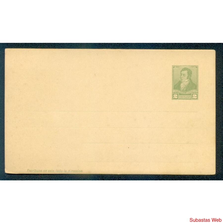 ARGENTINA. ENTERO POSTAL TARJETA TIPO Kn10. B. RIVADAVIA