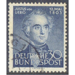 ALEMANIA BDR. Yv 52 JUSTUS VON LIEBIG 150 ANIVERSARIO. € 39