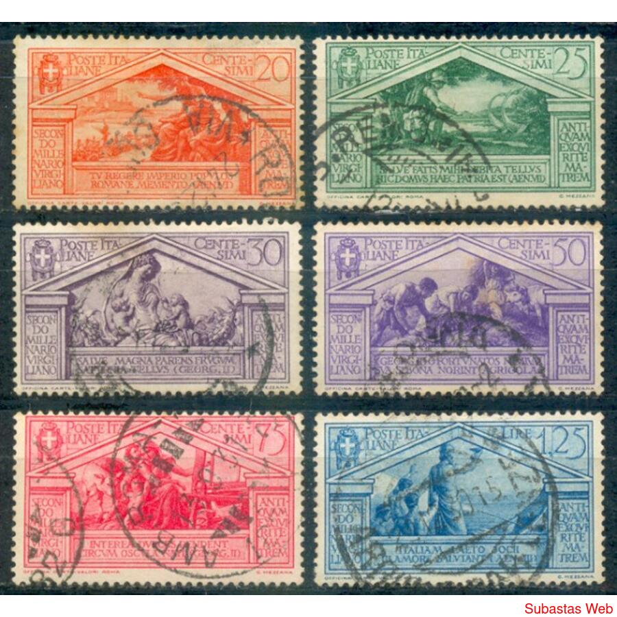 ITALIA  Sc 249/254 BIMILENARIO VIRGILIO. 6 Valores U$ 25.00