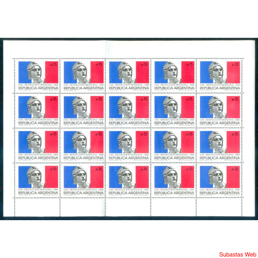 ARGENTINA GJ2452 REVOL FRANCESA PLANCHA MINT VC U$ 12.00