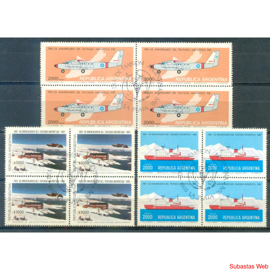 FILASUR. GJ1978/80 TRAT. ANTARTICO SERIE CUADROS PDE U$ 10.