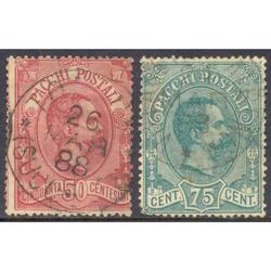 ITALIA Sc Q 3 + Q 4. 1884 HUMBERTO PACCHI POSTALI. U$ 30.00