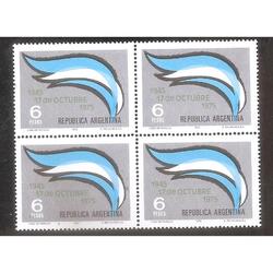 ARGENTINA  1975(1025) CUADRITO ANIVERSARIO 12 OCTUBRE MINT