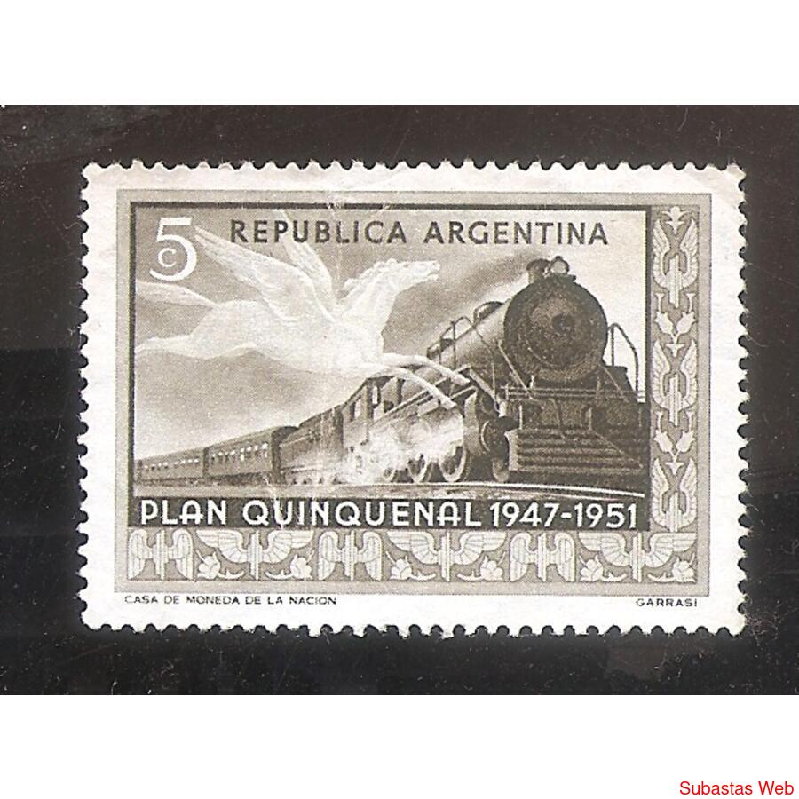 ARGENTINA  1951(MT513I) PLAN QUINQUENAL DE $0,05  USADA