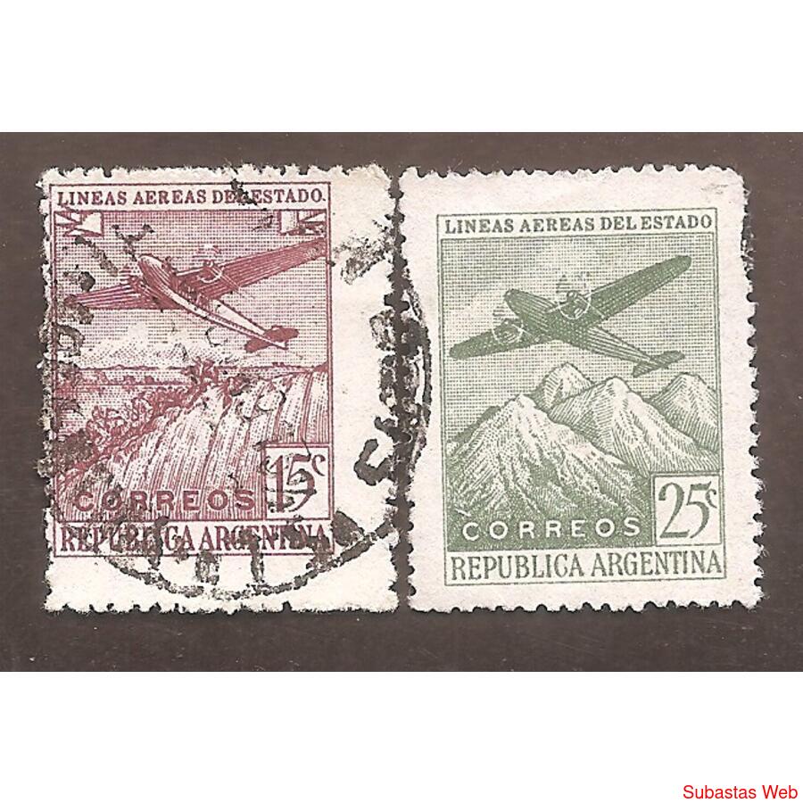 ARGENTINA 1946(MT467I-68I) LINEAS AEREAS DEL ESTADO CON FILI