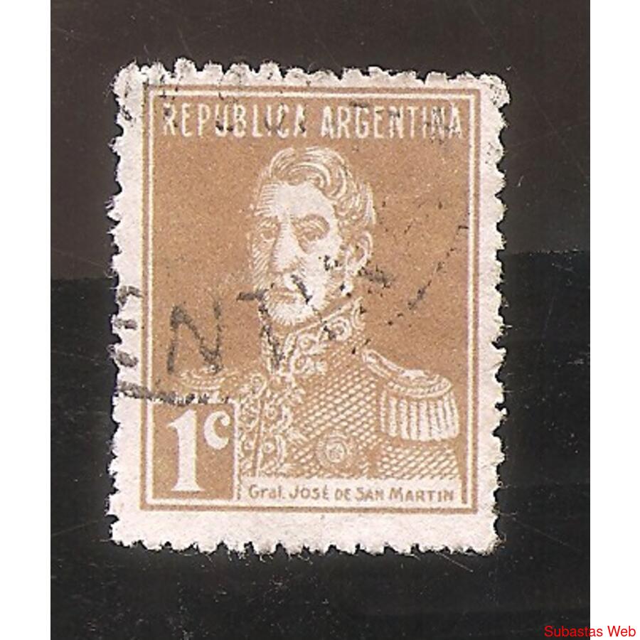 ARGENTINA 1923(297) SAN MARTIN SIN PUNTO,  USADA
