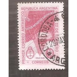 ARGENTINA 1947(486) 1ER.  CORREO ANTARTICO SIN FILI  USADA