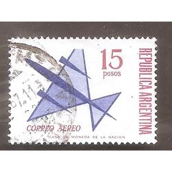 ARGENTINA 1965(A109a) DIBUJO DE UN AVION,  PAPEL TIZADO,  US