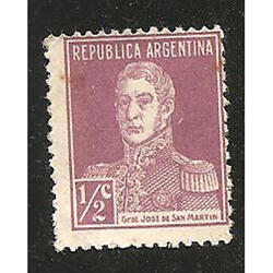 ARGENTINA 1923(296) SAN MARTIN SIN PUNTO,  USADA
