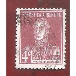 ARGENRINA 1923(300) SAN MARTIN SIN PUNTO,  13,5x12,5  USADA