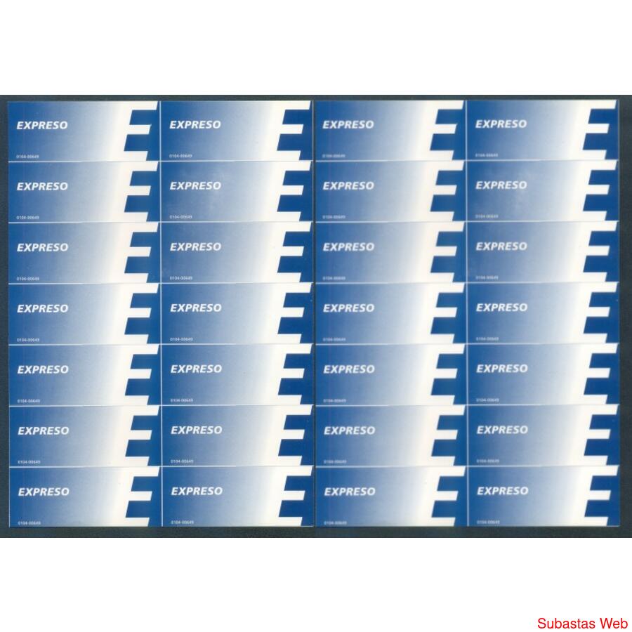 ARGENTINA. PLANCHA COMPLETA x 28 LABELS SERVICIO EXPRESO