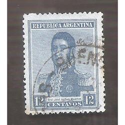 ARGENTINA 1920(248I) SAN MARTIN EN RECUADRO, SOL MULTIPLE 13