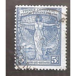 ARGENTINA 1921(259) CONGRESO PANAMERICANO USADA