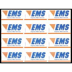 ARGENTINA. PLANCHA COMPLETA x 12 LABELS EMS EXPRESS