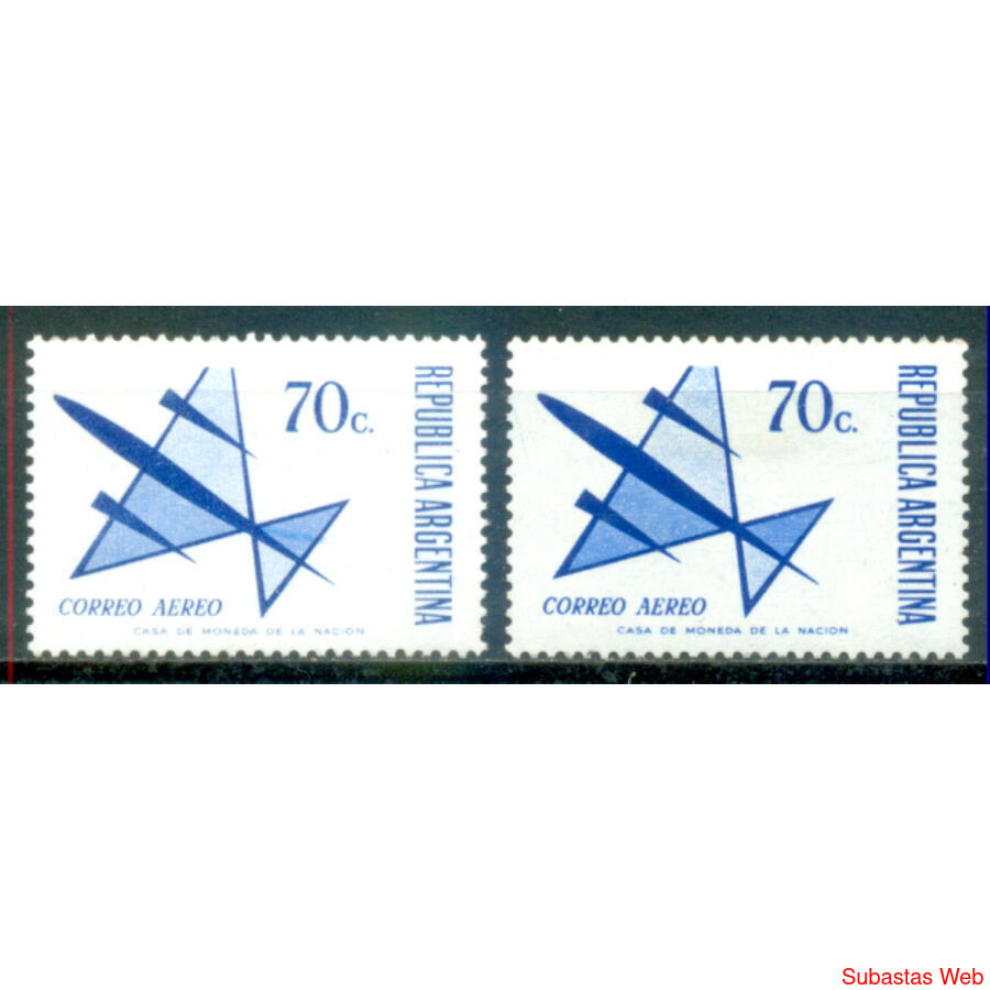 ARGENTINA GJ1576 + 1576A en PAPELES FLUO y FOSFORESCENTE