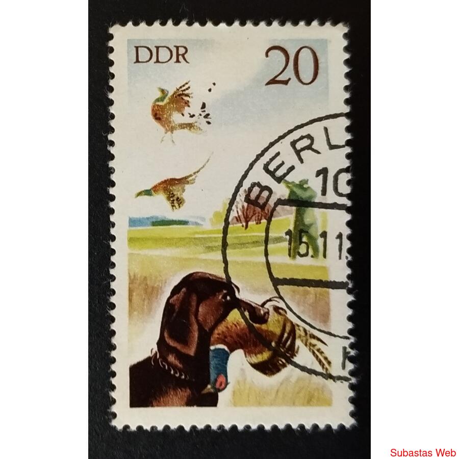 ALEMANIA DDR 1977; SCOTT 1860 UDADA, Caza, Faisán.