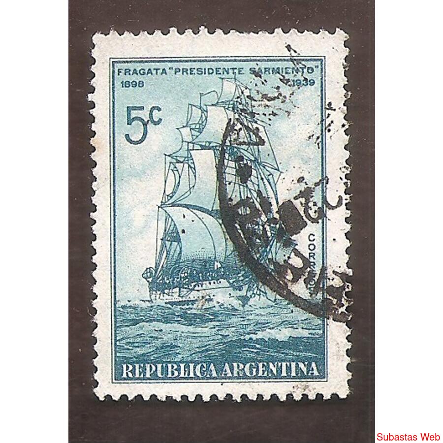 ARGENTINA 1939(399)  FRAGATA SARMIENTO  USADA