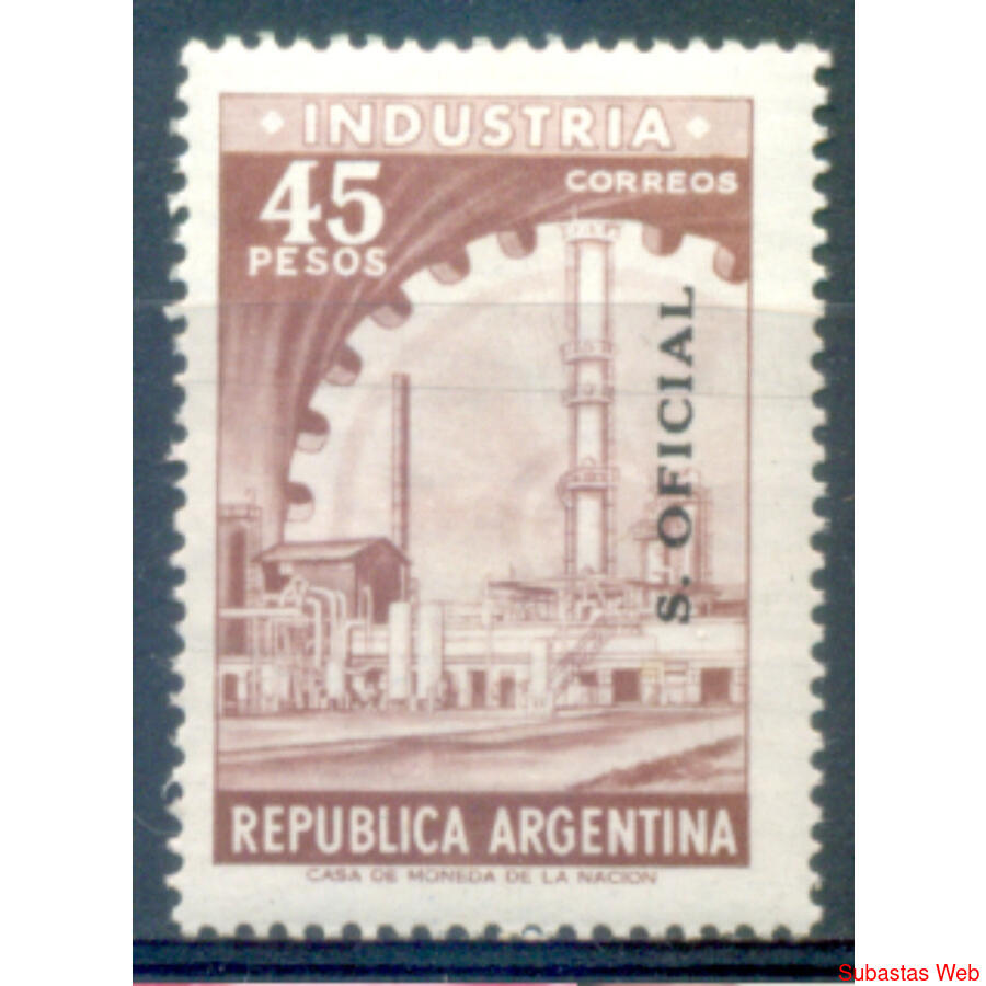 SERVICIO OFICIAL GJ763 INDUSTRIA $ 45. SELLO MINT. U$ 3.00