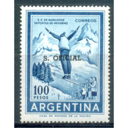 SERVICIO OFICIAL GJ772 ESQUIADOR $100 SELLO MINT. U$ 5.00