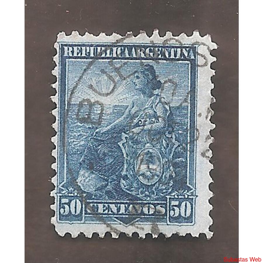 ARGENTINA 1899(126) LIBERTAD SENTADA  11,5x11,5  USADA