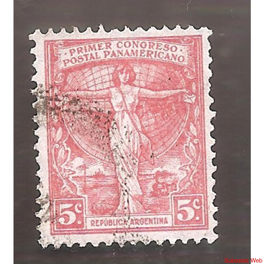 ARGENTINA 1921(263) CONGRESO PANAMERICANO SIN FILIGRANA USAD