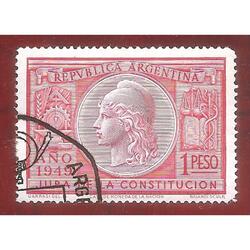 ARGENTINA 1949(MT501) JURA DE LA CONSTITUCION,  USADA