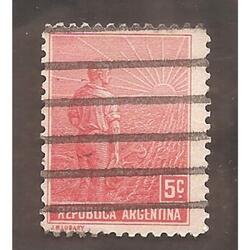 ARGENTINA 1911(165) LABRADOR  GRABADOS,  CON FILI  USADA