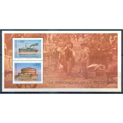 ARGENTINA GJHB 79 INMIGRACION EN ARGENTINA BLOCK MINT U$3.00