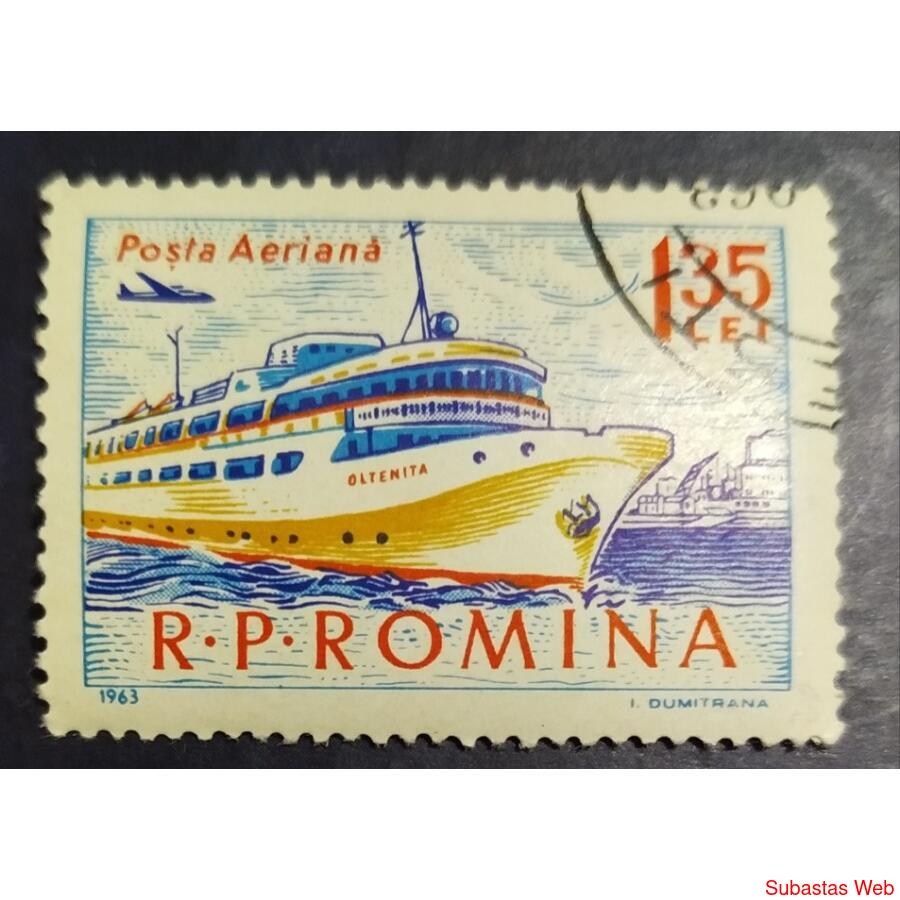 RUMANIA AÑO 1963, SCOTT C140, USADA