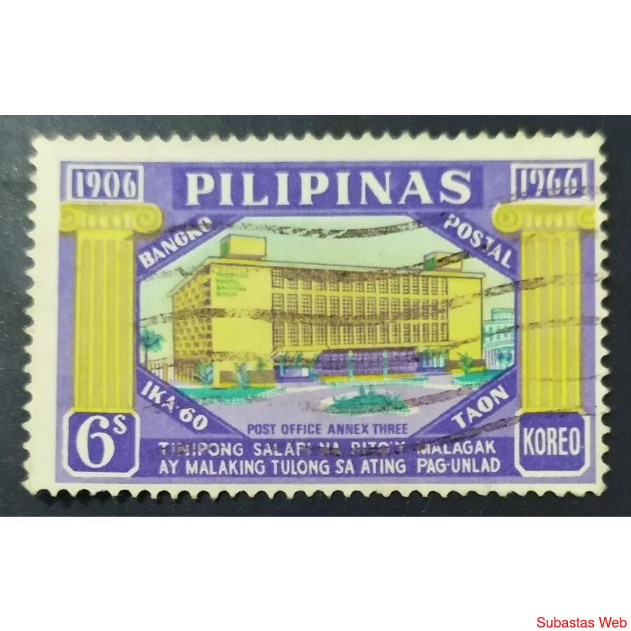 FILIPINAS AÑO 1966, SCOTT 957, USADA