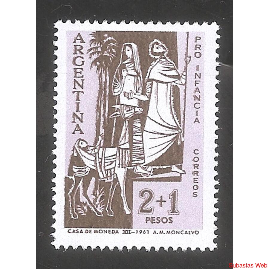 ARGENTINA 1961(653GZ34) PRO INFANCIA VARIEDAD GZ34  MINT