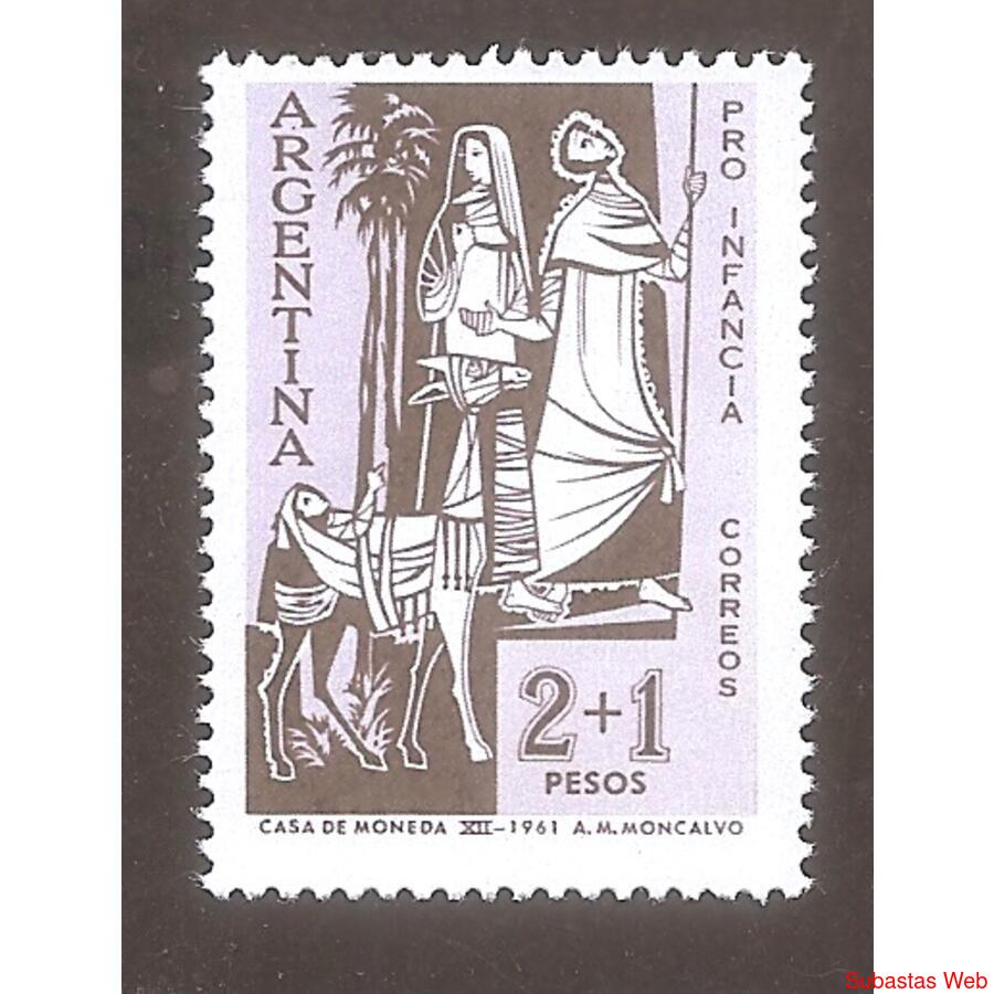 ARGENTINA 1961(653GZ50) PRO INFANCIA VARIEDAD GZ50  MINT