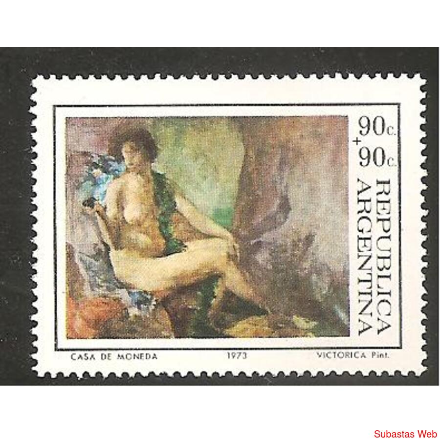 ARGENTINA 1973(951) DIA DEL FILATELISTA: PINTORES MINT
