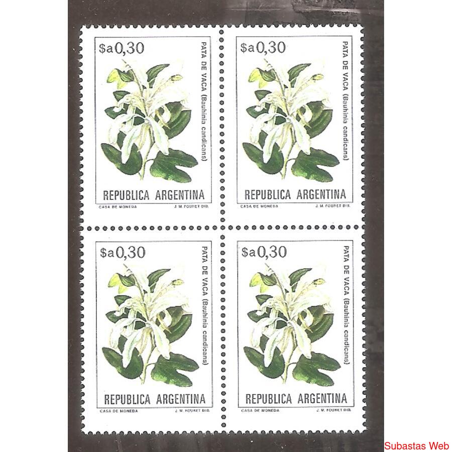 ARGENTINA 1983(1411) CUADRITO FLORES:PATA DE VACA MINT