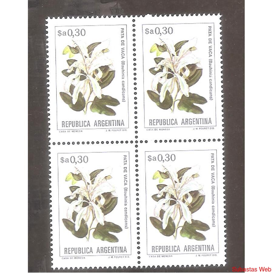 ARGENTINA 1983(1411a) CUADRITO FLORES:PATA DE VACA MINT