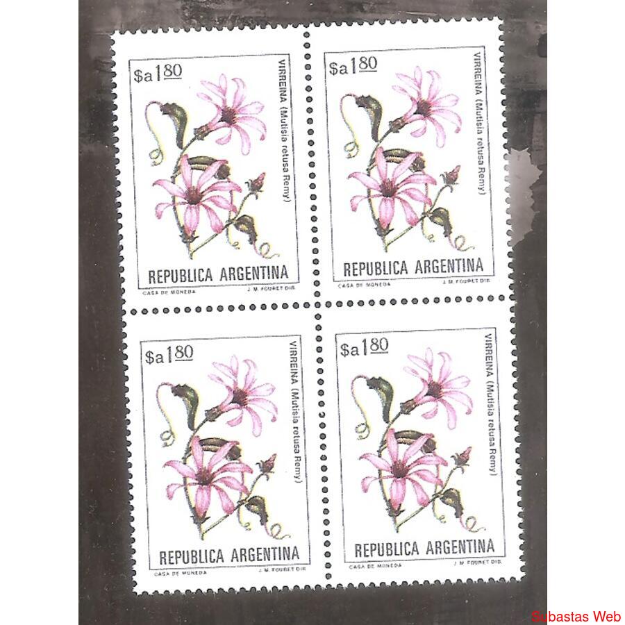 ARGENTINA 1983(1415) CUADRITO FLORES: VIRREINA  MINT