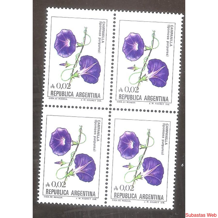 ARGENTINA 1985(1526) CUADRITO FLORES: CAMPANILLA  MINT
