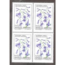 ARGENTINA 1983(1410a) CUADRITO FLORES: JACARANDA MINT