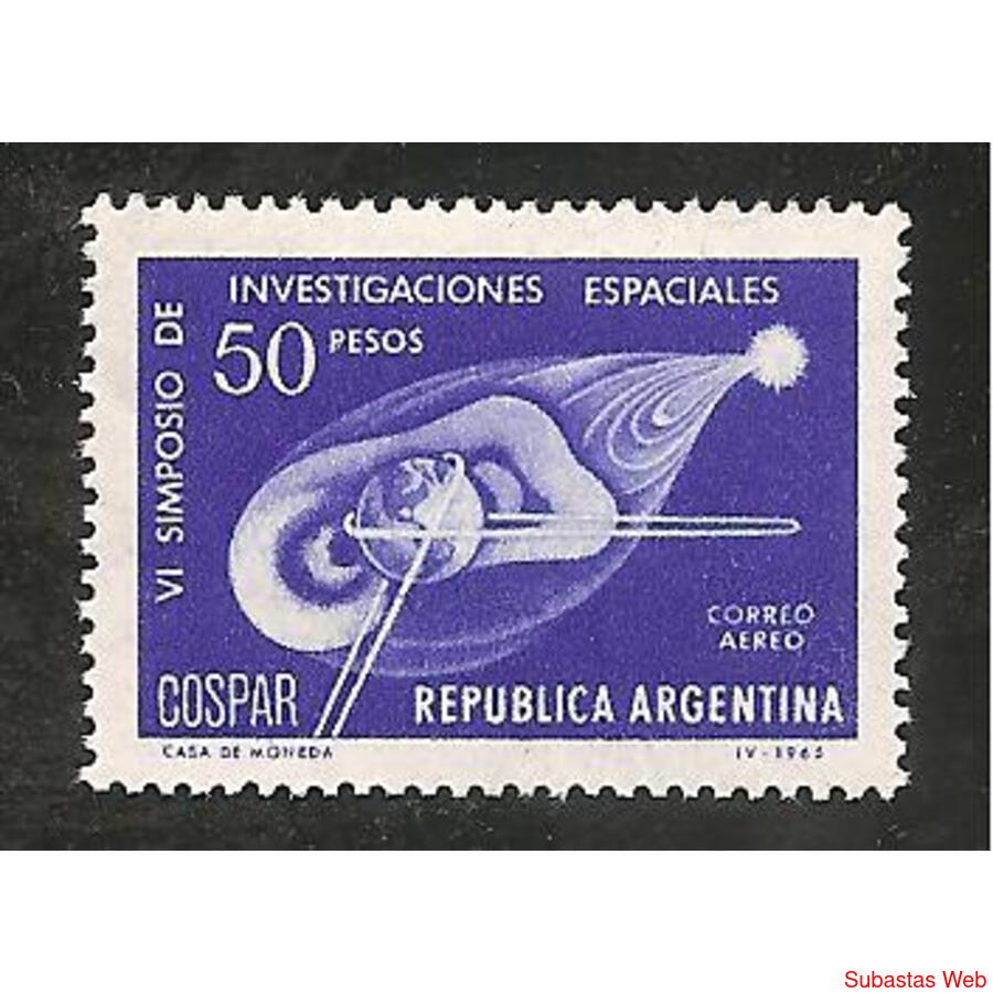 ARGENTINA 1965(A107) INVESTIGACION DEL ESPACIO  MINT