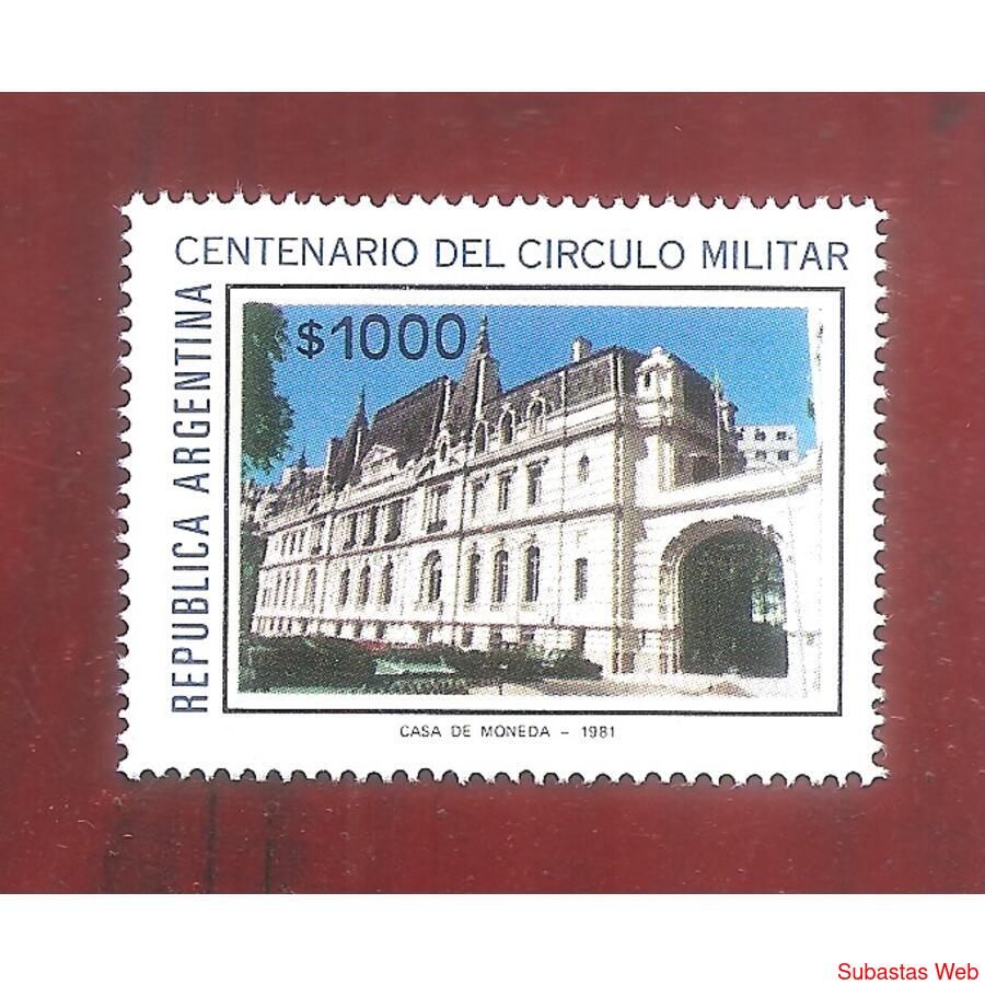 ARGENTINA 1981(1294) CENTENARIO DEL CIRCULO MILITAR MINT