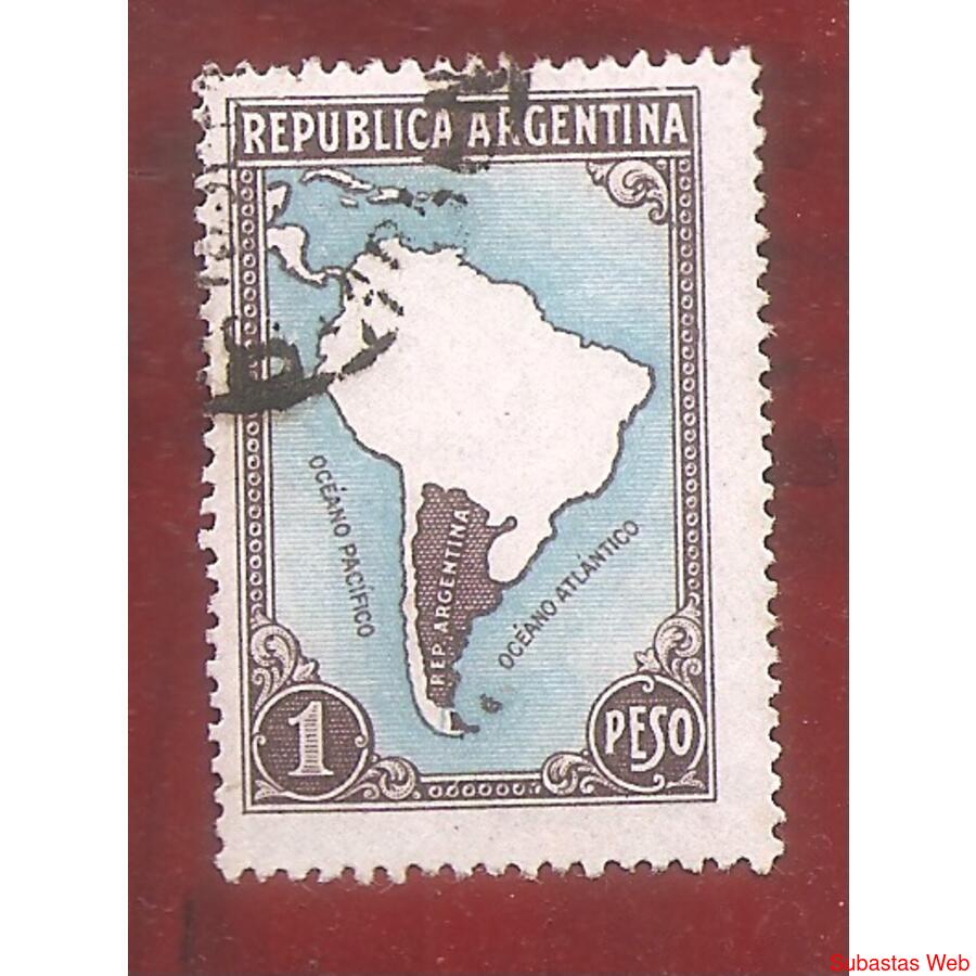 ARGENTINA 1945(454) PROC Y RIQ: MAPA SIN LIMITES SIN FILI US