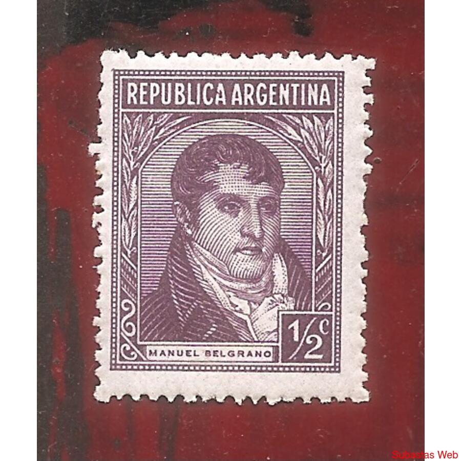 ARGENTINA 1946(471) PROC Y RIQ: BELGRANO SIN FILIGRANA  MINT