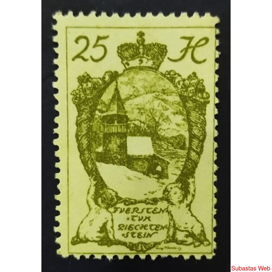 LIECHTENSTEIN AÑO 1920, SCOTT 36, NSG