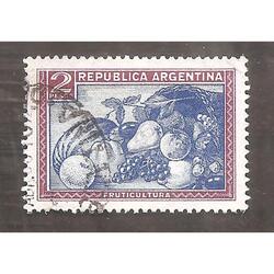 ARGENTINA 1935(381Y) PROC. Y RIQ.  FRUTAS  FILI RA-RO  USADA
