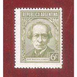 ARGENTINA 1946(475) PROC Y RIQ: ALBERDI SIN FILIGRANA MINT