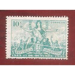ARGENTINA 1946(478) 1ER ANIV DEL 17 DE OCTUBRE  NSG