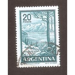ARGENTINA 1959(606Ca) NAHUEL HUAPI  TIZADO  USADA