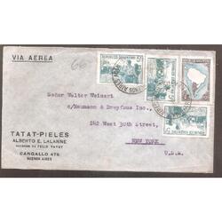 ARGENTINA 1940 SOBRE CIRCULADO NUMERO 66