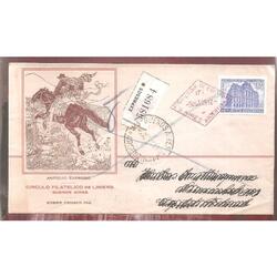 ARGENTINA 1942  SOBRE CIRCULADO NUMERO 82