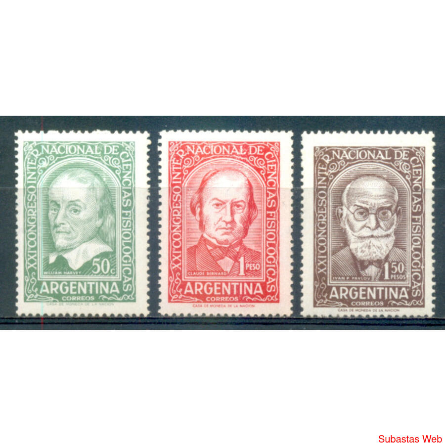 ARGENTINA GJ1120/1122. MEDICINA SERIE COMPLETA MINT